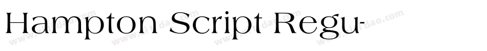 Hampton Script Regu字体转换